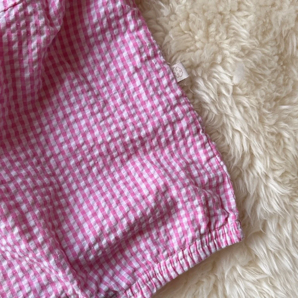 OshKosh B'gosh Pink Gingham Baby Romper size XL (12months)
